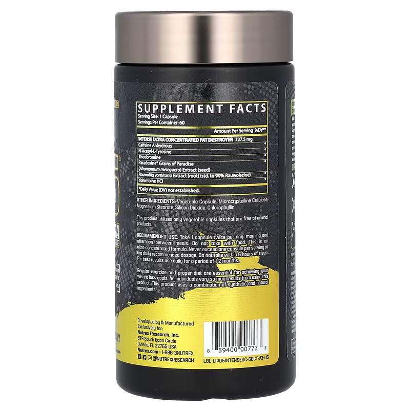 Lipo 6 Black Intense, Ultra Concentrate, 60 Капсул
