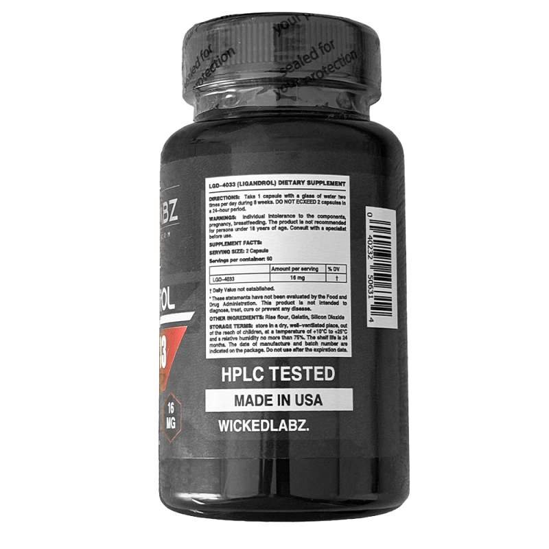 Wicked labz, Ligandrol, LGD-4033, 60 капсул