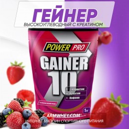 POWER PRO, Гейнер + креатин, Gainer 10