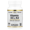 California Gold Nutrition, витамины D3 и K2 5000 МЕ, 60 капсул